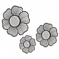 зеркальное панно декоративное цветы 3 штуки bouquet в Петрозаводске