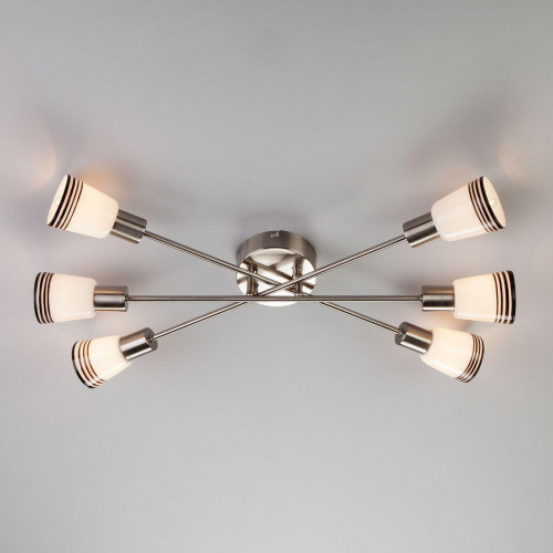 потолочная люстра eurosvet jenna 30132/6 сатин-никель в Петрозаводске