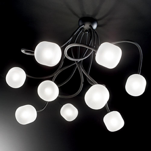 потолочная люстра ideal lux octopus pl9 nero в Петрозаводске