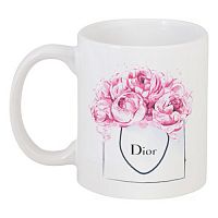 кружка с рисунком dior peonies в Петрозаводске