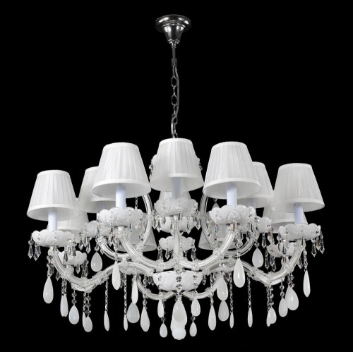 подвесная люстра crystal lux blanca sp12 белая в Петрозаводске
