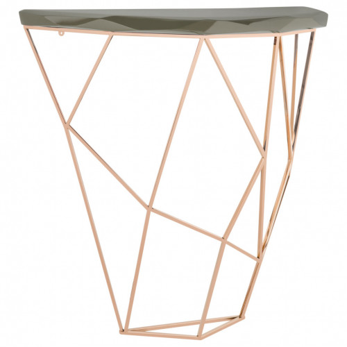 консоль geometric 100x38x90 золото, черная столешница в Петрозаводске