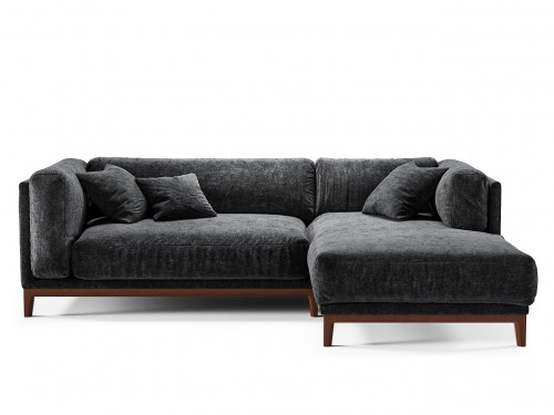 диван case угловой серый на темных ножках в Петрозаводске