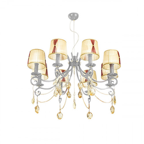 люстра 6910/8 v1021 от mm lampadari серебряная/бежевая в Петрозаводске